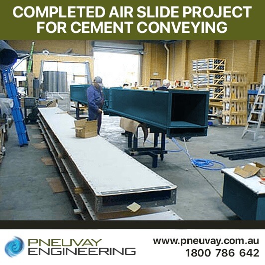 Air Slide project for cement transfer made in Melbourne