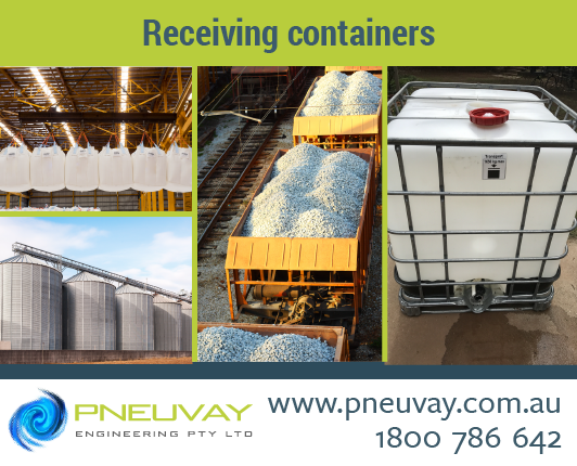 Receiving containers of vacuum transfer system for powder and bulk materials