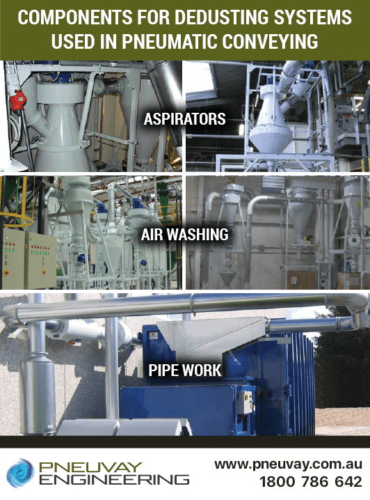 Components for dedusting systems used in pneumatic conveying