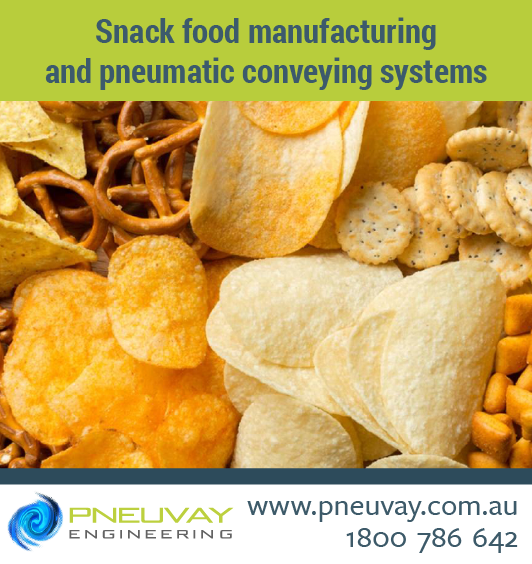 Pneumatic conveying systems and snack food manufacturer