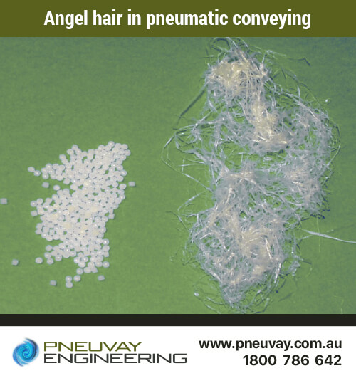 Angel hair in pneumatic conveying