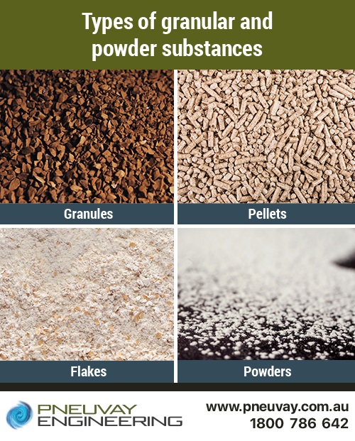 Types of granular and powder substances