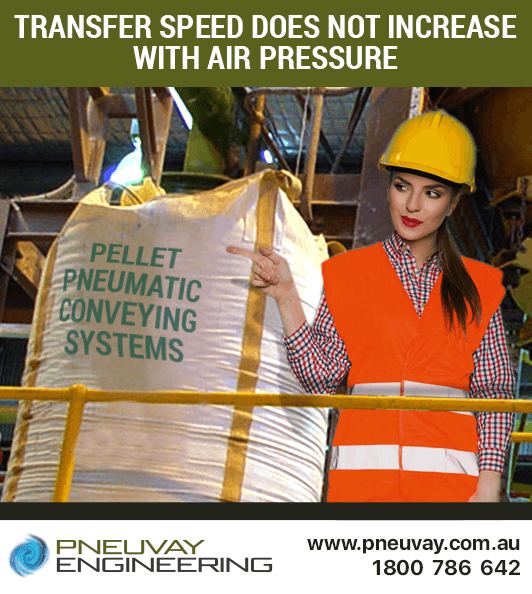 Did you know pellet transfer speed increases when air pressure decreases in pneumatic conveying?