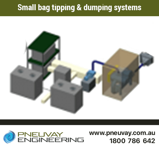 Small Bag Tipping and Dumping equipment supplier for powder handling equipment in the food industry