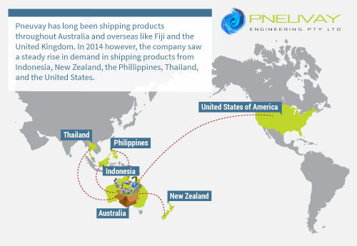 Pneuvay ships more products around the globe