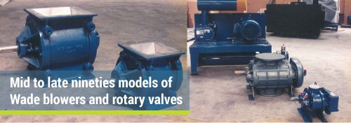 Earlier models of Wade blowers and rotary valves