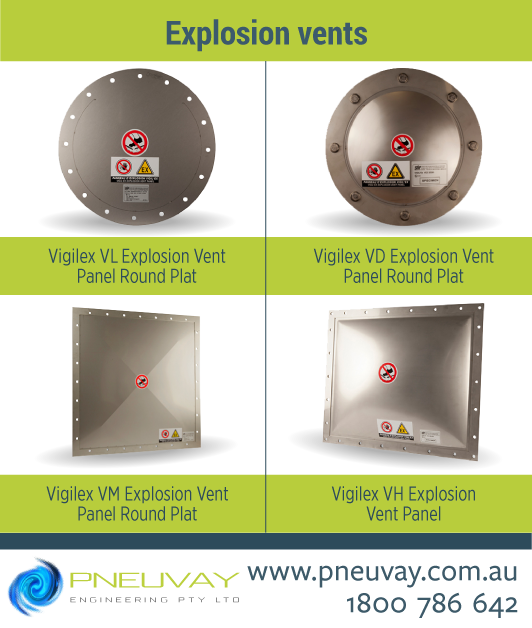 Industrial explosion protection - explosion vents