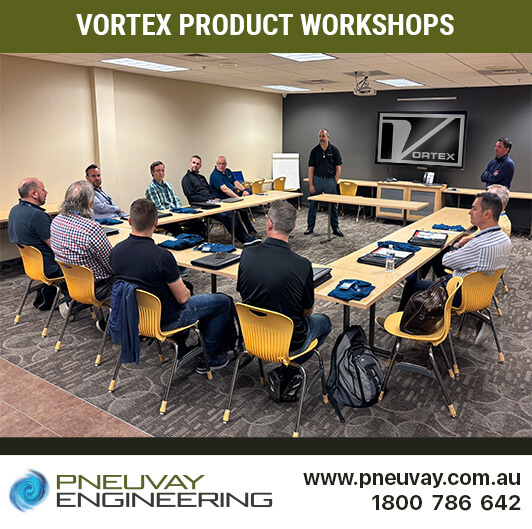 Paul attending one of the many engineering and marketing workshops on Vortex products